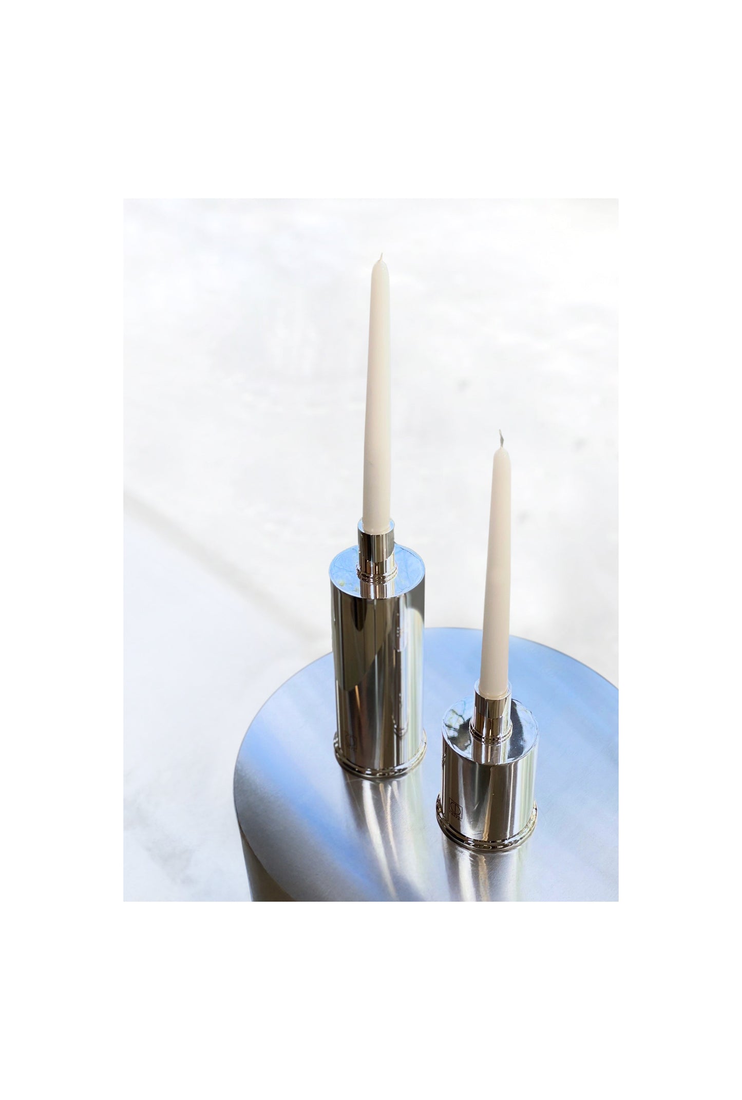 Candeliere placcato argento silver plated elegante e raffinato - candeliere candelholder portacandele bugia candele