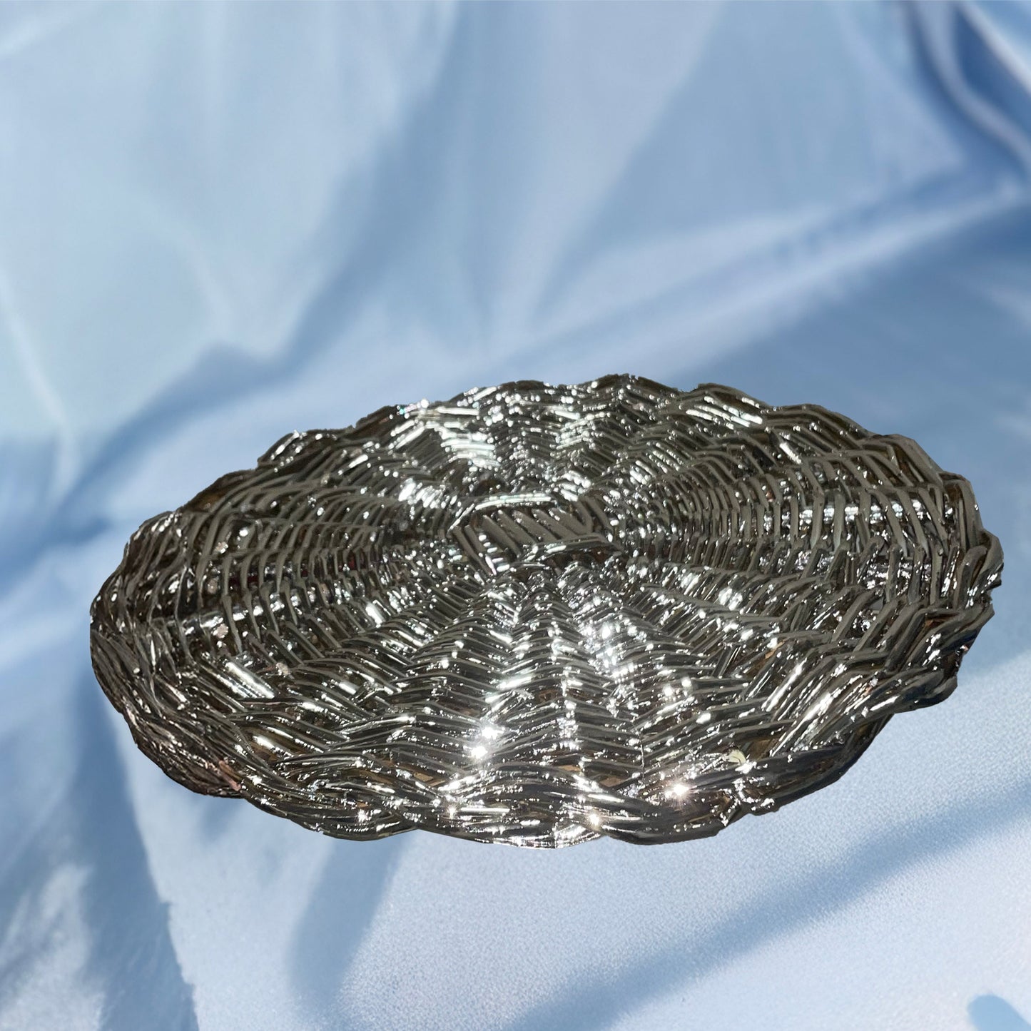 EL04 - Sottopiatto intrecciato Silver Plated - sottopiatto placemat collectibel design argento