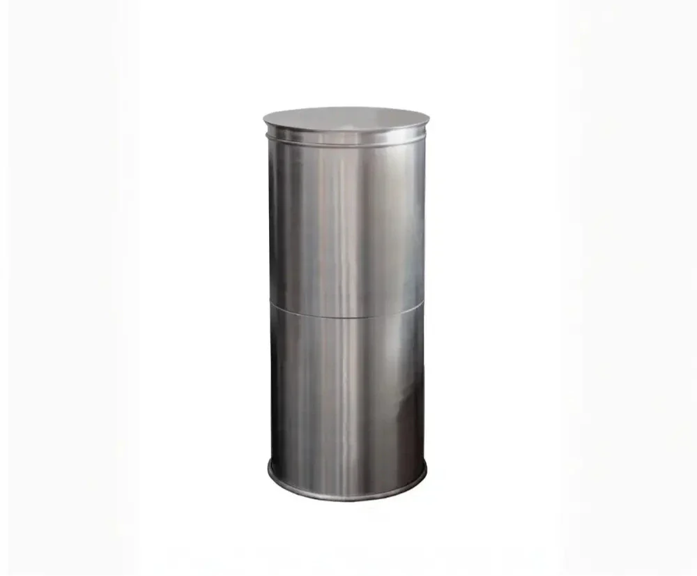 Espositore/ colonna design in alluminio cilindrico minimalista ed elegante - espositore design alluminio cilindrico