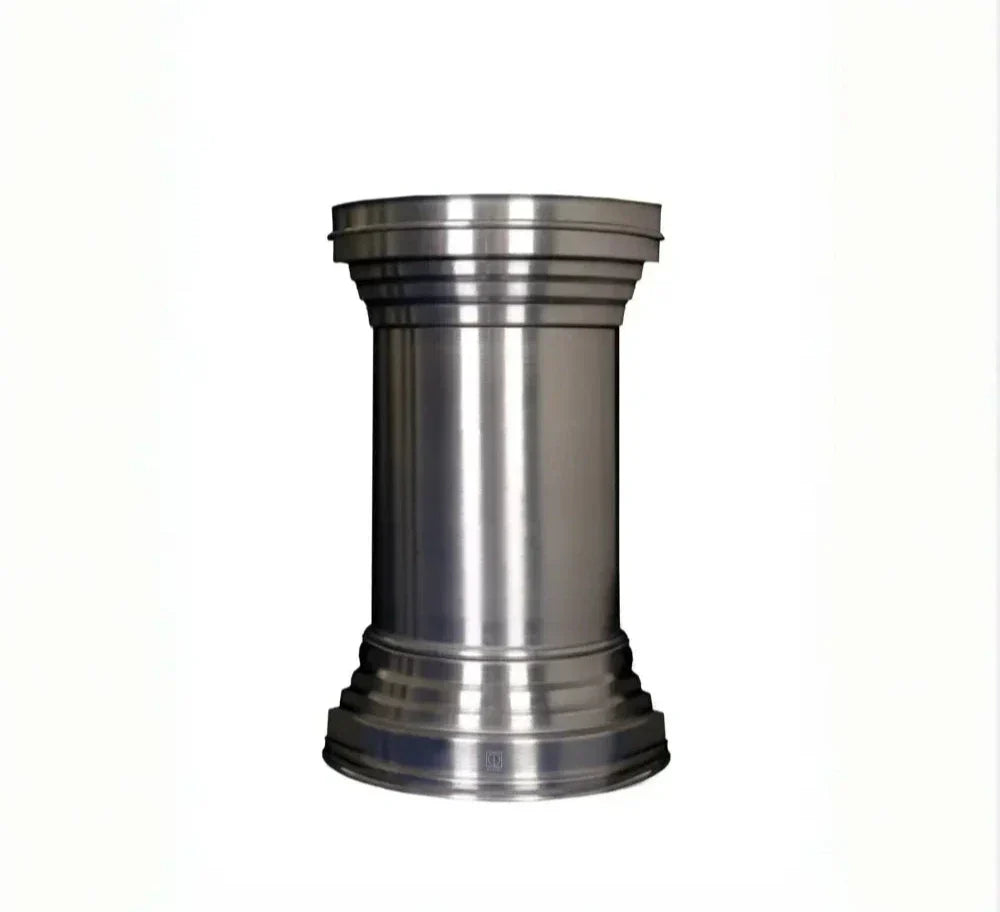 Espositore colonna in alluminio componibile dal design architettonico - espositore design alluminio capitello modulare