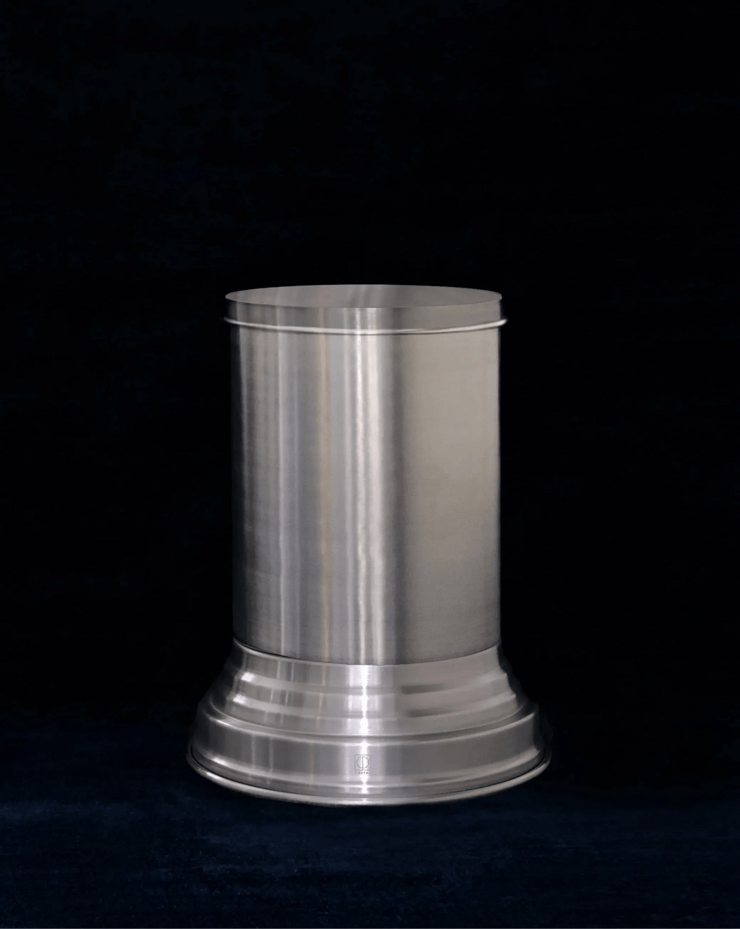 EL09 - Side Table in alluminio spazzolato - espositore design alluminio capitello cilindrico modulare minimal chic