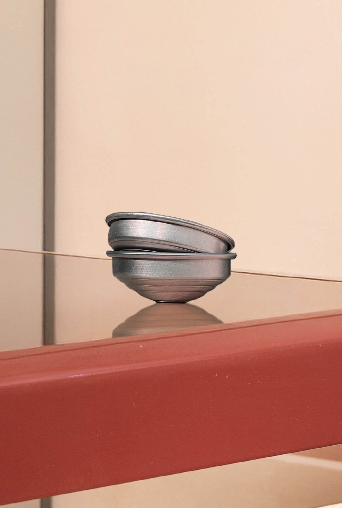 Set di 2 coppette in alluminio satinato dal design minimalista e raffinato - coppetta alluminio ciotolina design mise