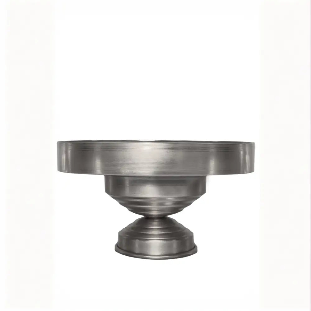 Alzata di design in alluminio satinato dal profilo scultoreo - alzatina mini alzatina coppetta alluminio ciotolina
