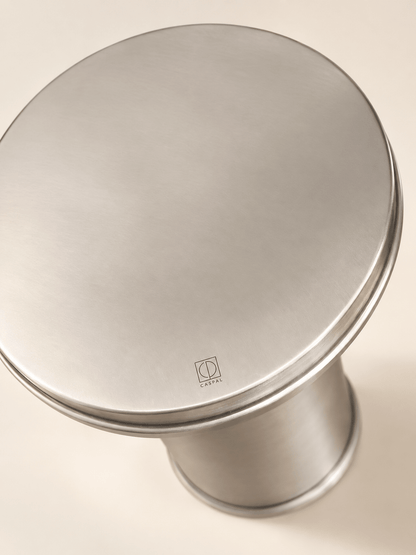 Brushed Aluminum Display Side Table – Minimalist & Versatile Design