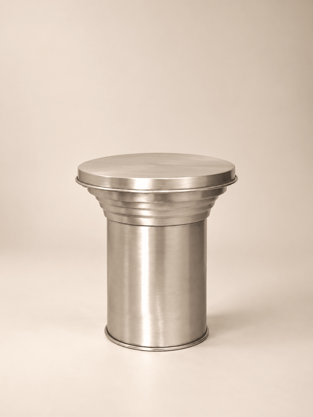 Brushed Aluminum Display Side Table – Minimalist & Versatile Design