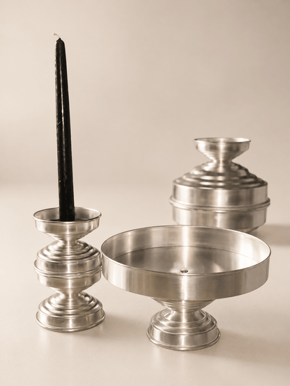 Alzata Centrotavola Silver Plated – Profilo Scultoreo