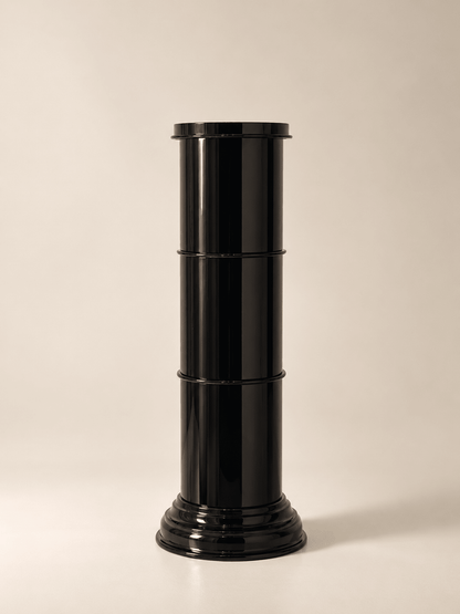 Black Glossy Metal Plinth/Pedestal for Modern Interior Display