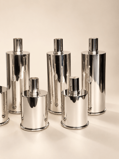 Candeliere design placcato argento elegante e raffinato