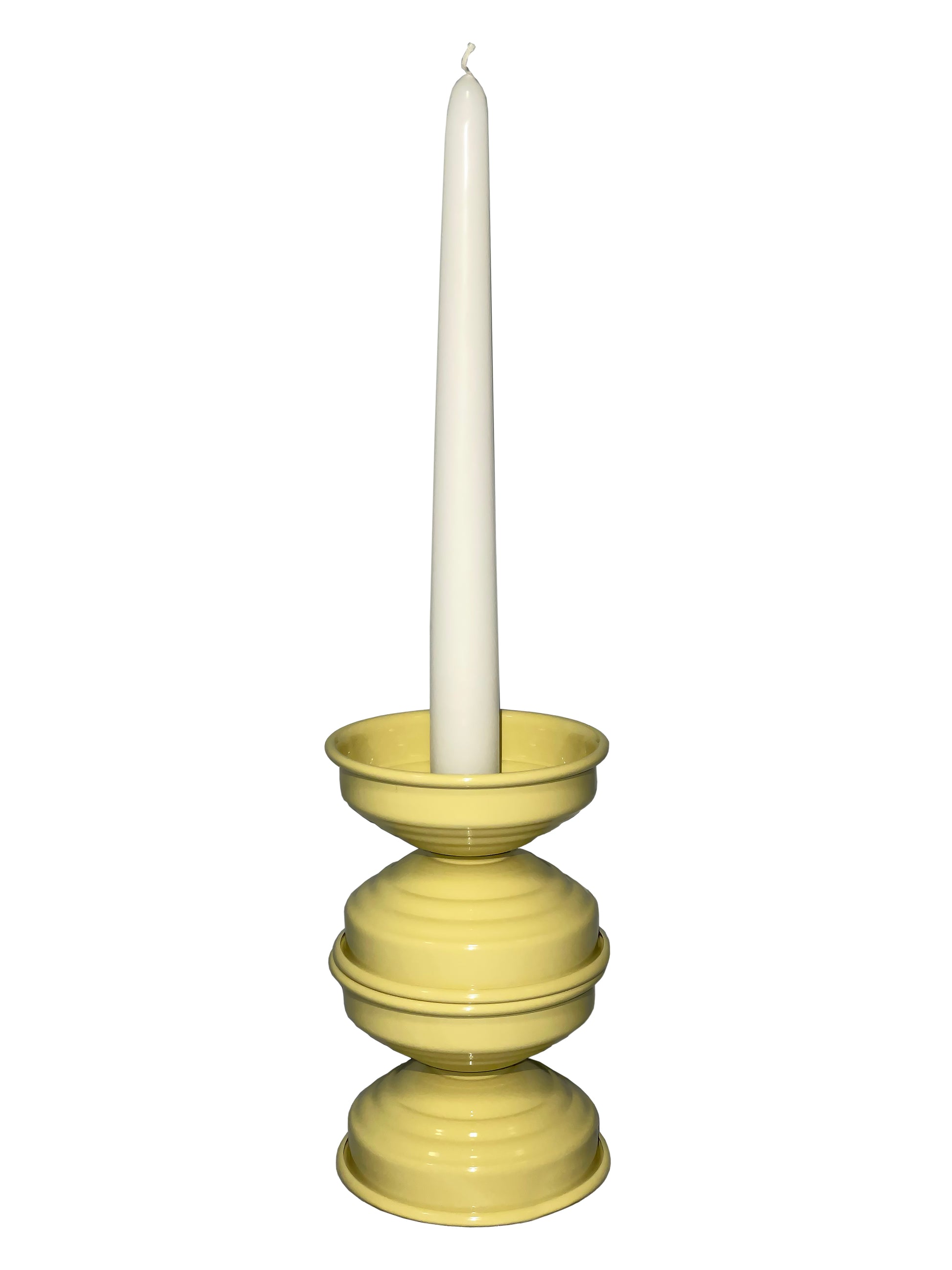 portacandele design alluminio verniciato butter glossy