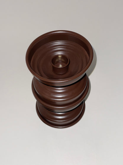 portacandele verniciato chocolate matt marrone cioccolato design 