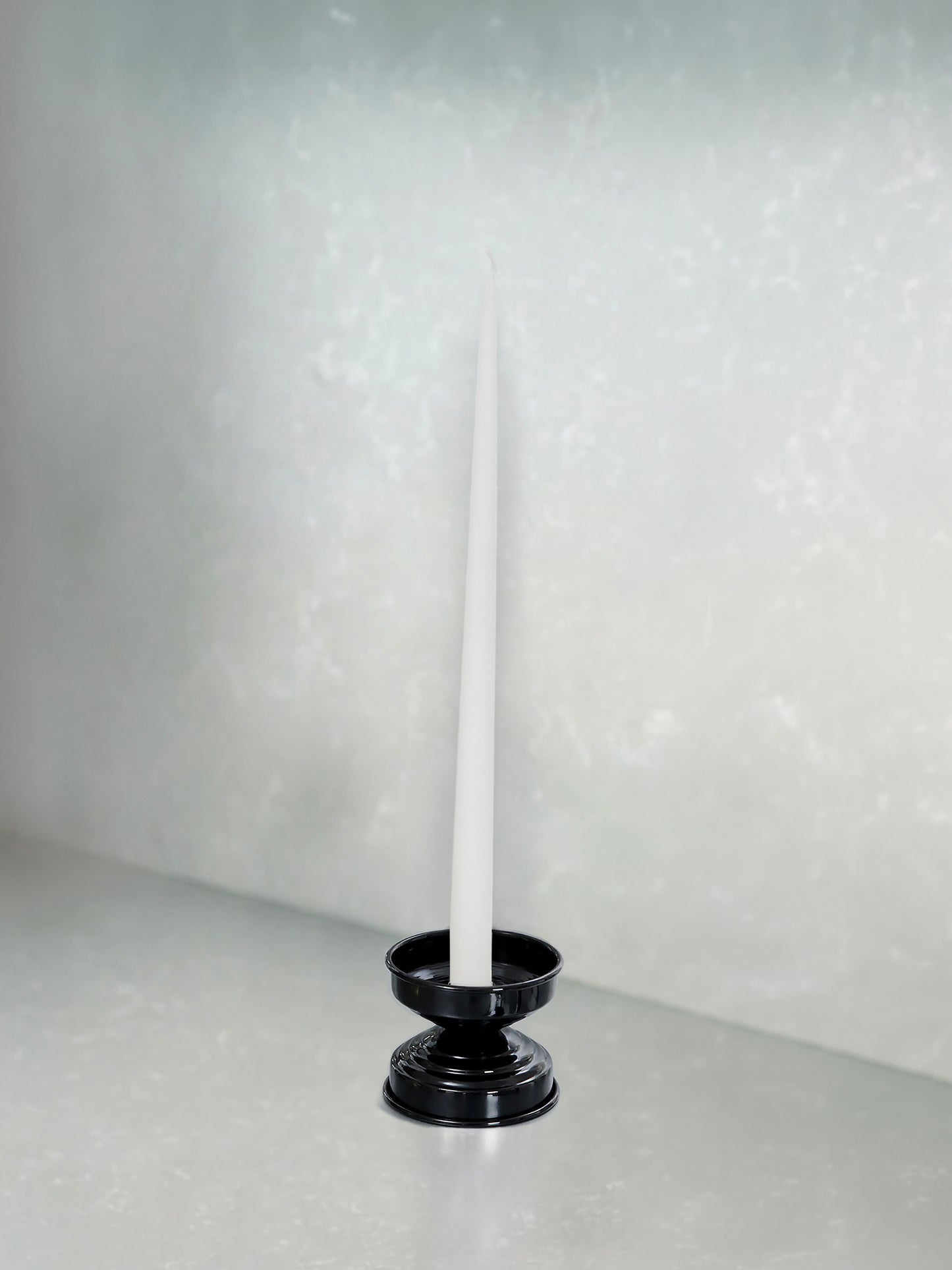 candeliere piccolo metallo design contemporaneo nero lucido