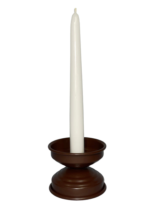 portacandele design contemporaneo verniciato chocolate matt