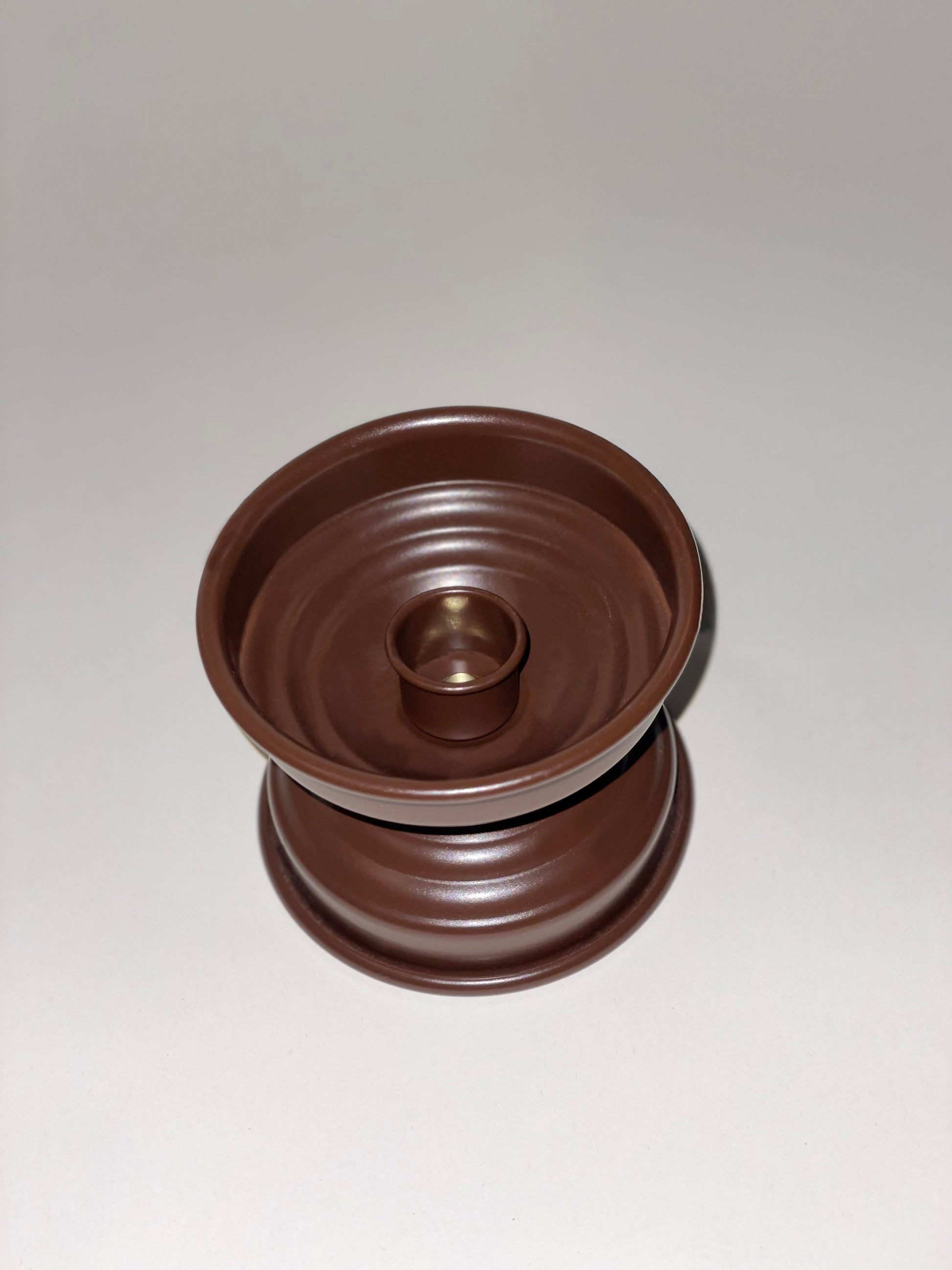 portacandele verniciato chocolate matt marrone cioccolato design 