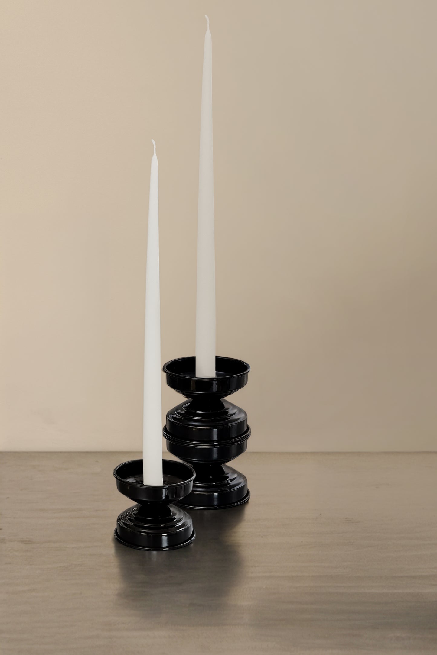 candle holder design glossy black
