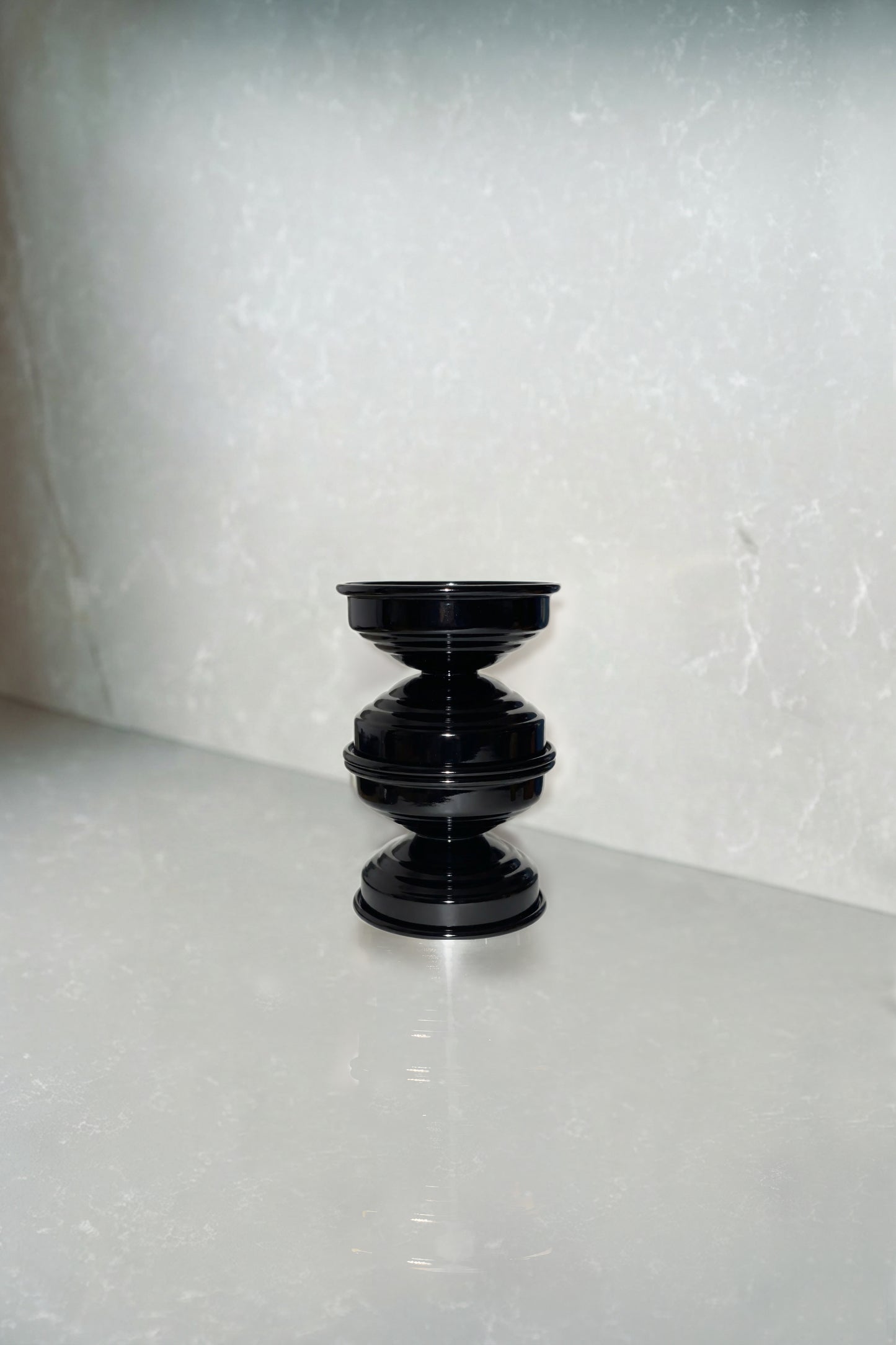 candeliere grande nero lucido 