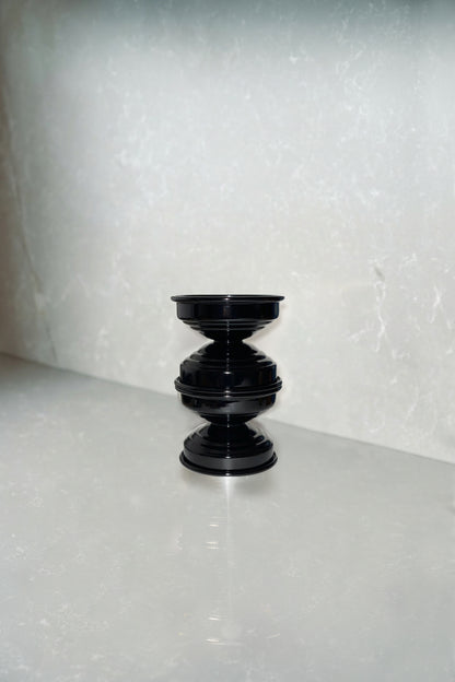 candeliere grande nero lucido 