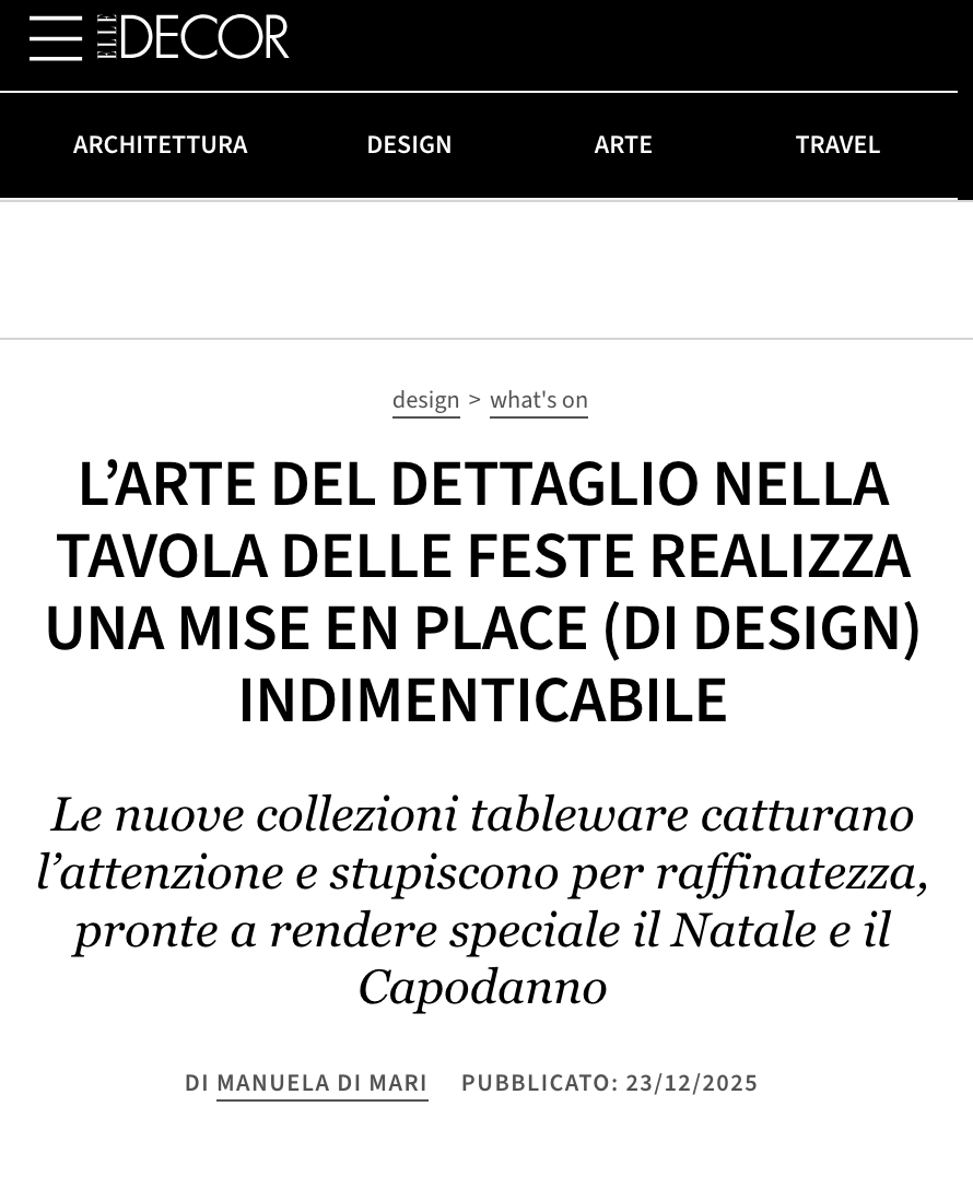 elle decor e l'arte della tavola con mise en place design caspal 