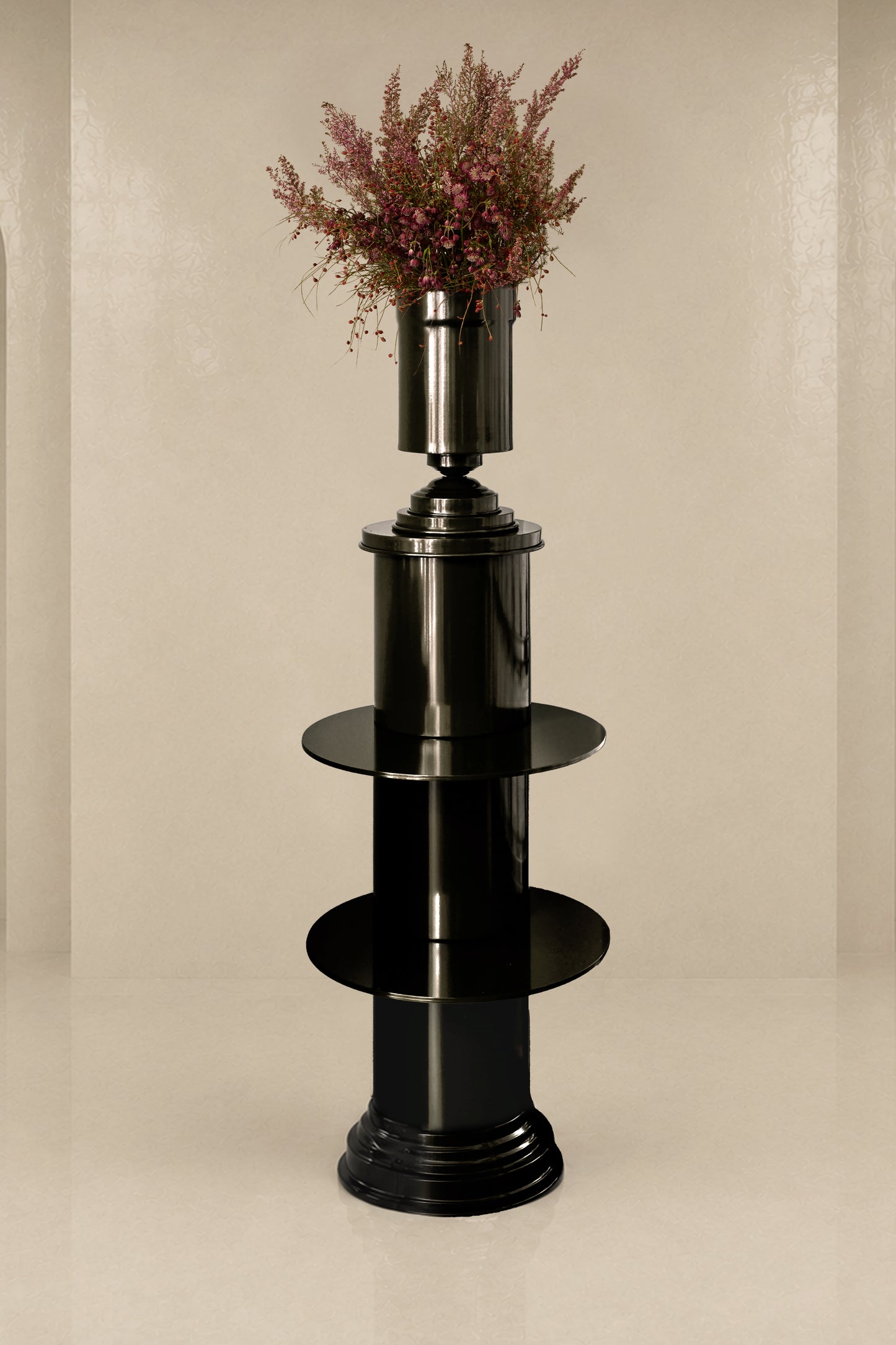 consolle glossy black art deco design