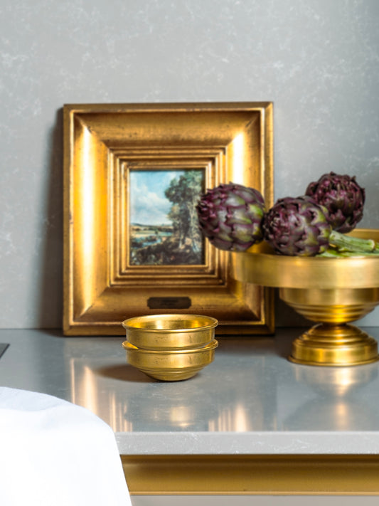 coppetta ottone chic elegante mise en place