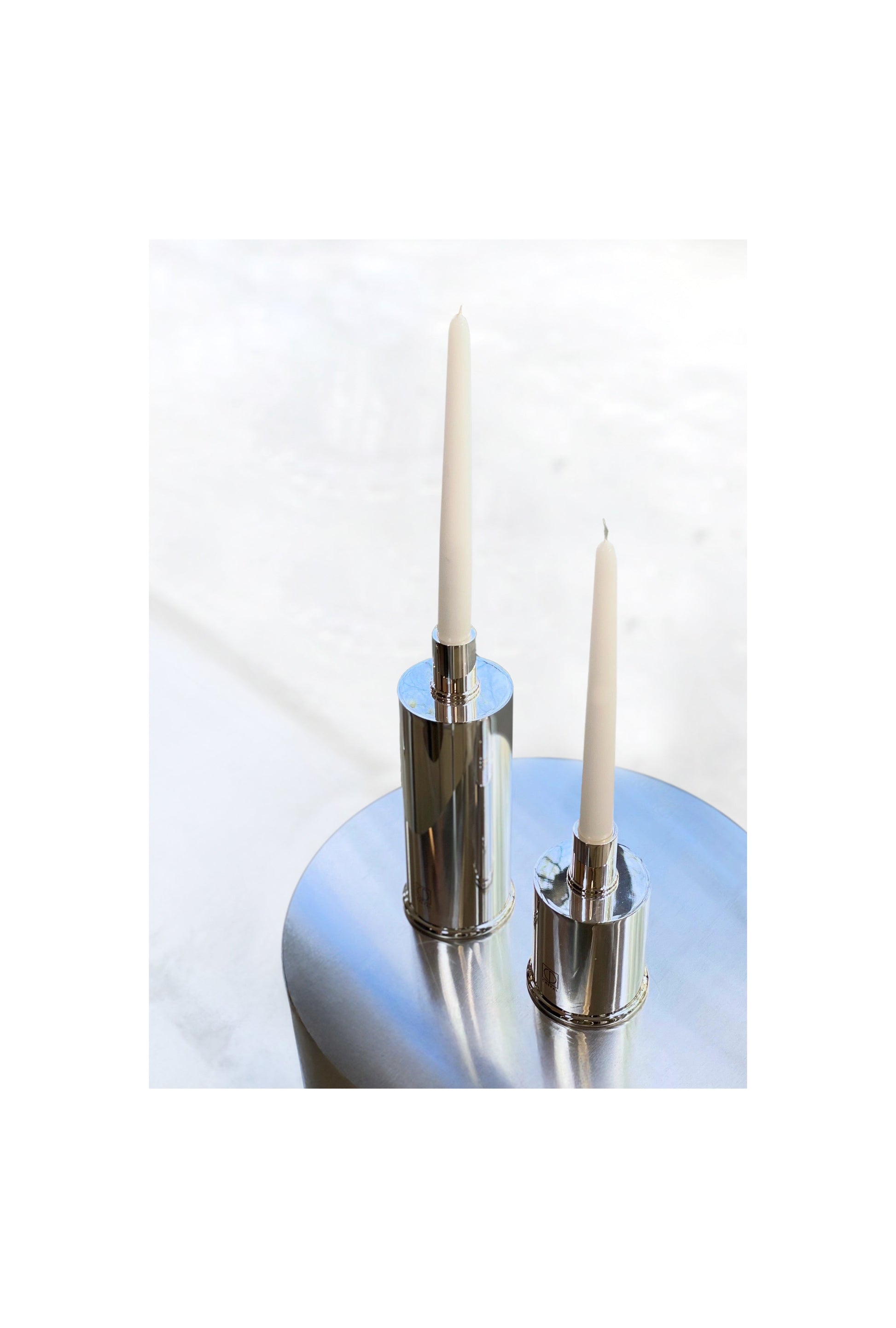 Portacandele design placcato argento silver plated elegante e raffinato - candeliere candelholder portacandele bugia