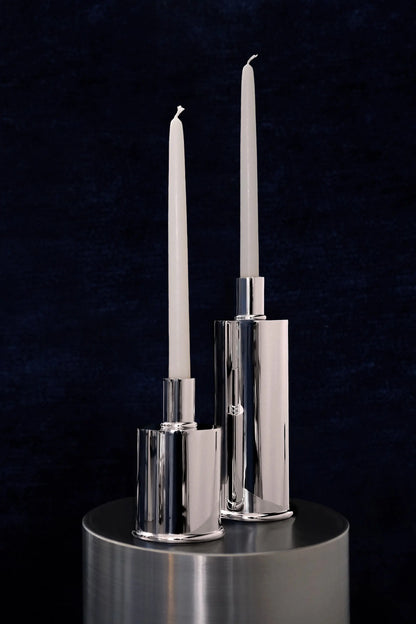 Portacandele design placcato argento silver plated elegante e raffinato - candeliere candelholder portacandele bugia