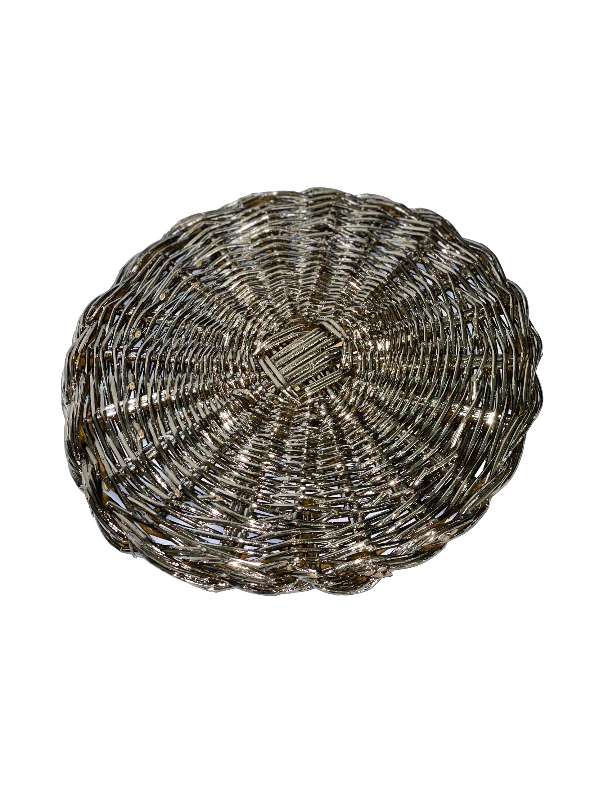 EL04 - Sottopiatto intrecciato Silver Plated - sottopiatto placemat collectibel design argento