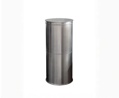 Espositore/ colonna design in alluminio cilindrico minimalista ed elegante - espositore design alluminio cilindrico