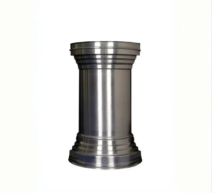 Espositore colonna in alluminio componibile dal design architettonico - espositore design alluminio capitello modulare