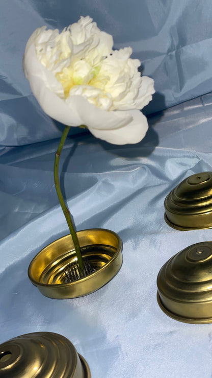 Set di 2 coppette in ottone satinato dal design elegante - coppetta ottone ciotola ciotolina design mise en place
