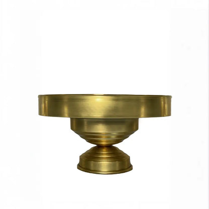 Alzata in ottone spazzolato dal design architettonico e raffinato - alzata alzatina design ottone modulare minimal chic