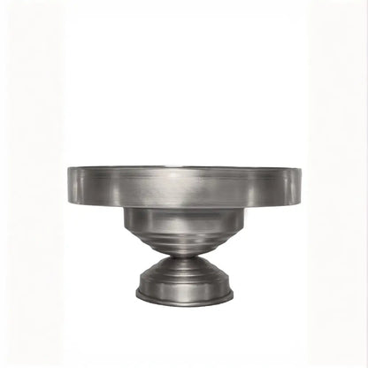 Alzata di design in alluminio satinato dal profilo scultoreo - alzatina mini alzatina coppetta alluminio ciotolina