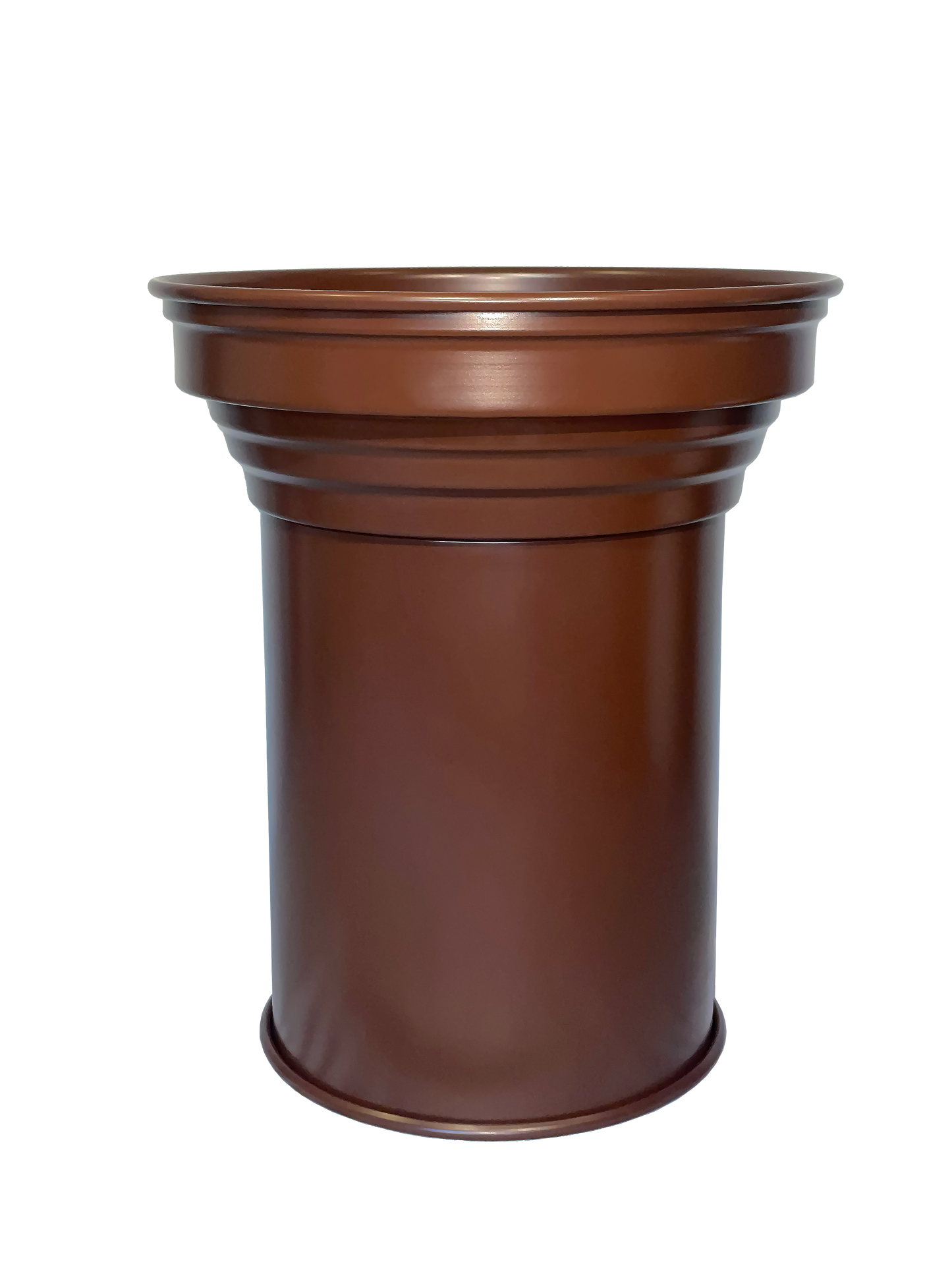 espositore side table in alluminio verniciato chocolate matt