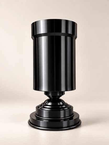 vaso design metallo nero lucido by caspal

