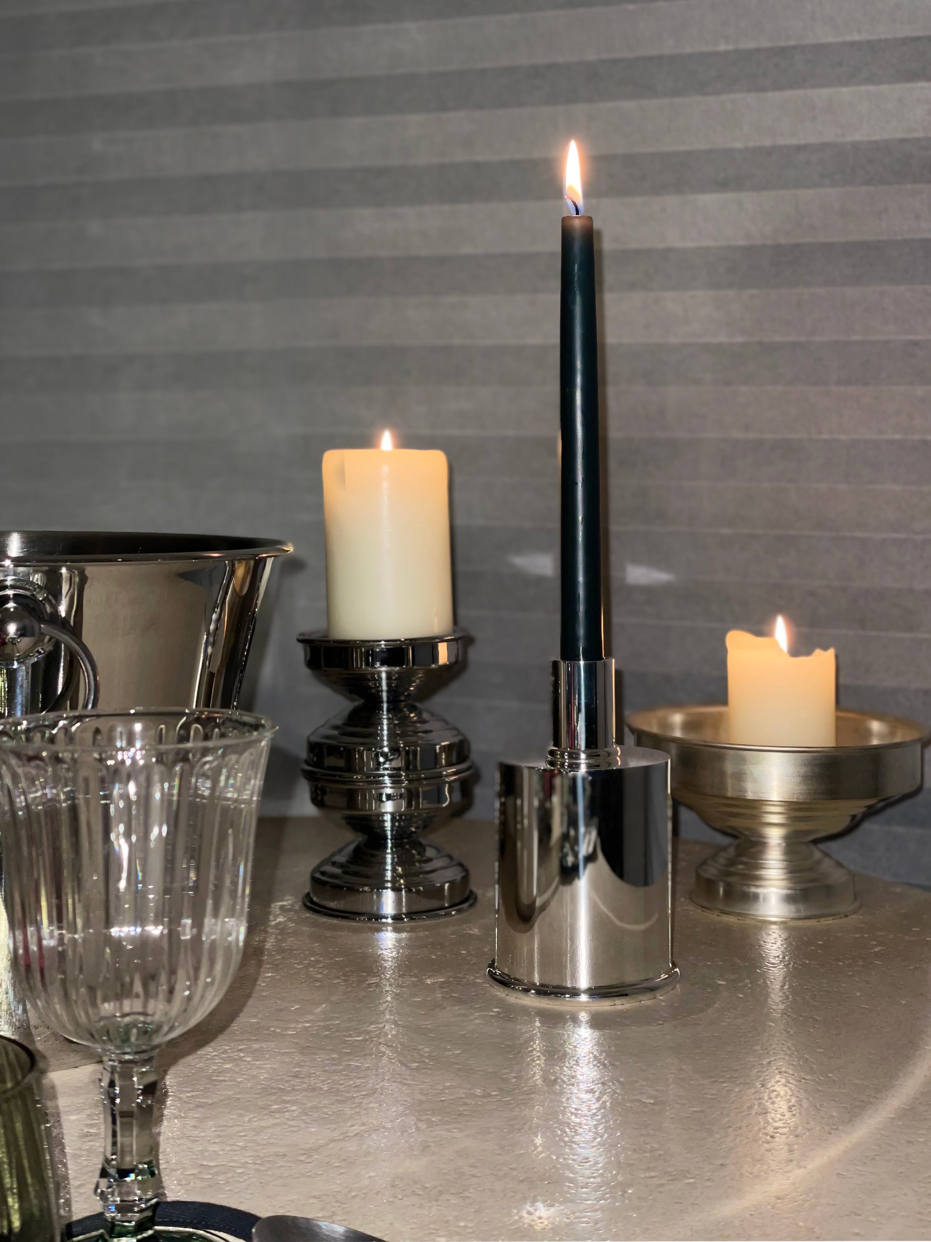 Luxury dining table arrangement with minimalist design elements, perfect for upscale restaurants and refined interiors