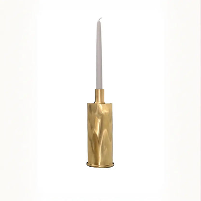 Portacandele in Ottone Spazzolato dal Design Elegante - candeliere candelholder portacandele bugia candele