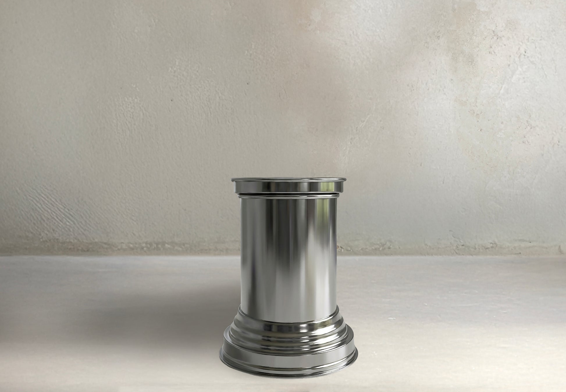 sgabello design metallo lucido caspal