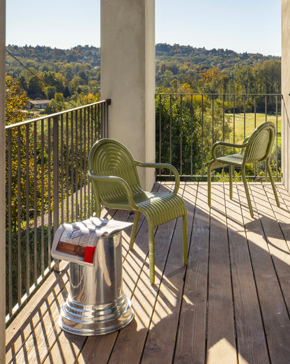 tavolino design acciaio lucido specchio caspal