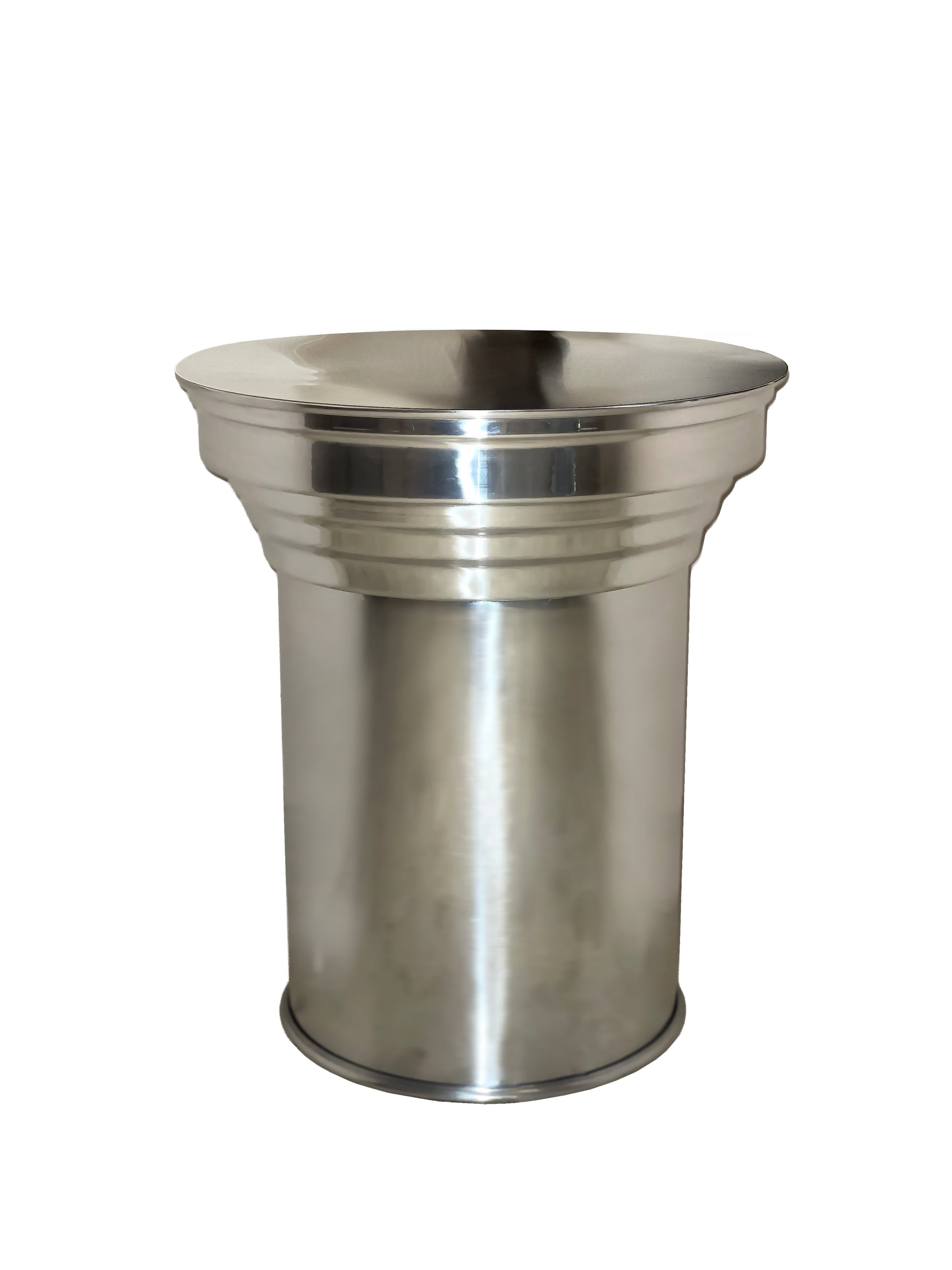 Tavolino capitello lucido finitura specchio, side table decorativo ispirato alle forme classiche in chiave moderna