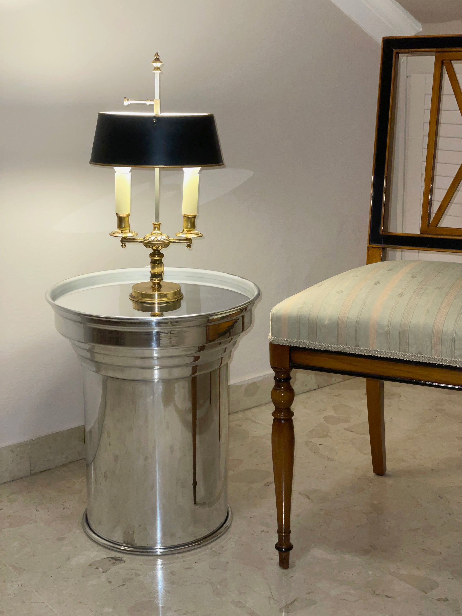 side table lucido specchio design caspal